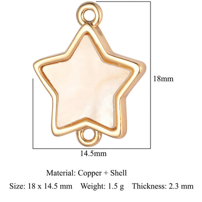 Shell copper jewelry connecting accessories