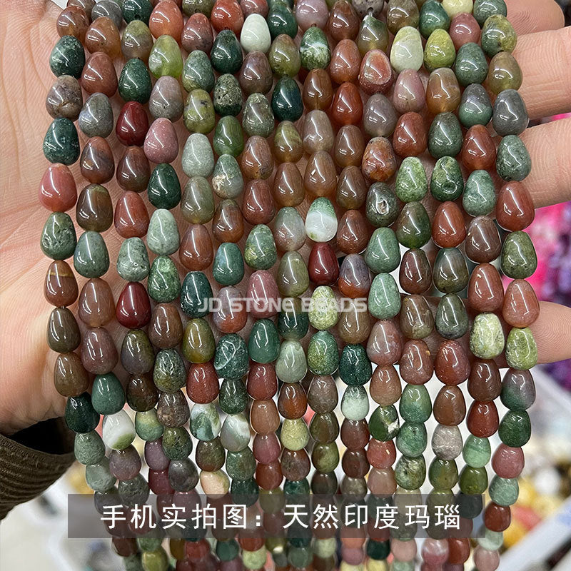 6 * 9Mm water drop beads crystal agate straight hole loose beads