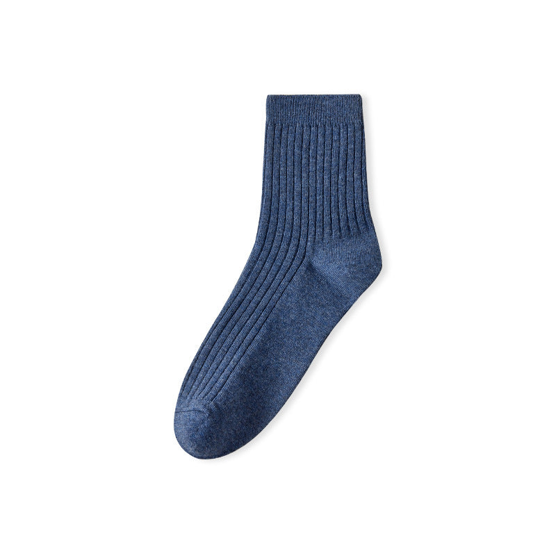 Autumn-Winter Cotton Breathable Double Needle Men's Socks