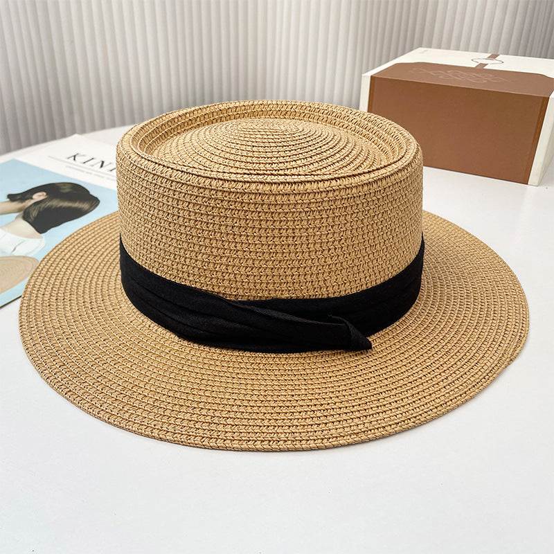 Popular Foldable Straw Hat British-Style Wide Brim Sun Hat