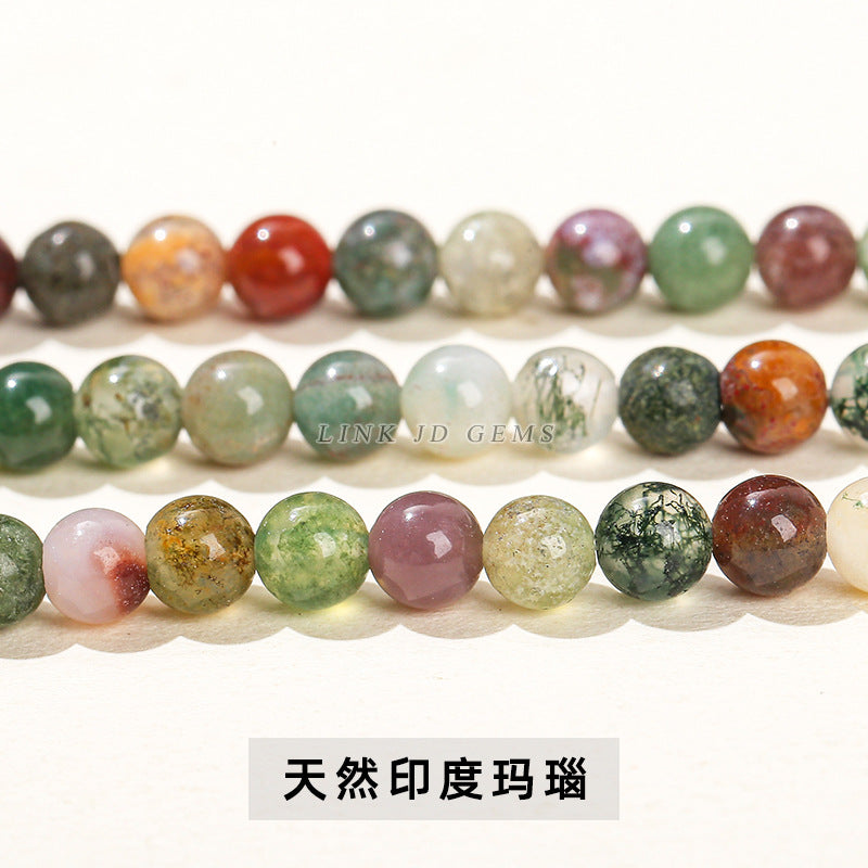 4Mm natural stone crystal agate small beads round beads