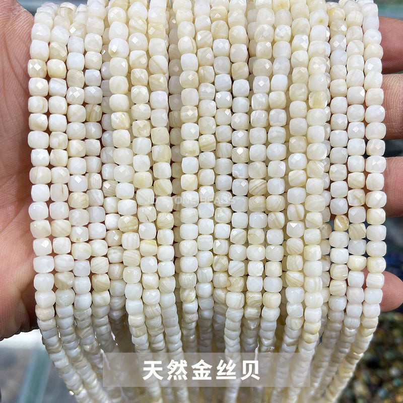 4Mm crystal agate square loose beads