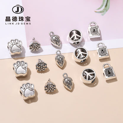 Tibetan silver alloy cat claw spacer beads