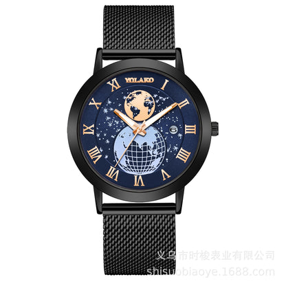 Men's mesh with calendar watch wholesale