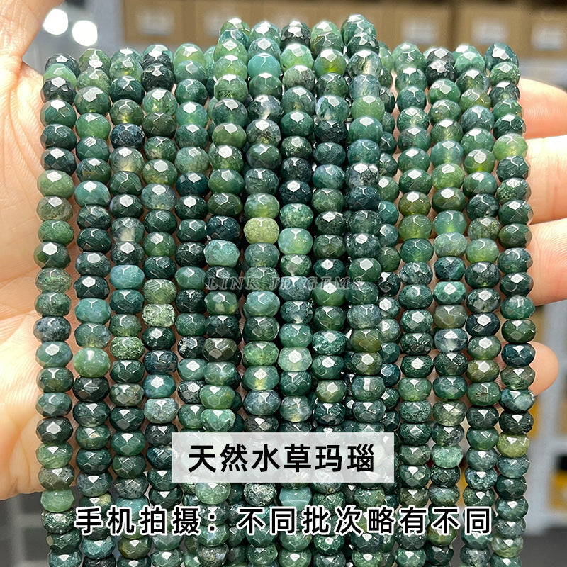 4 * 6Mm natural jade cut abacus beads