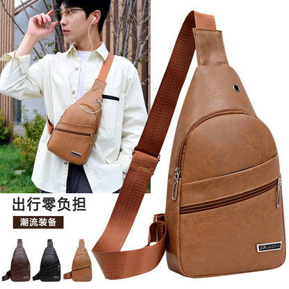 Solid color chest backpack