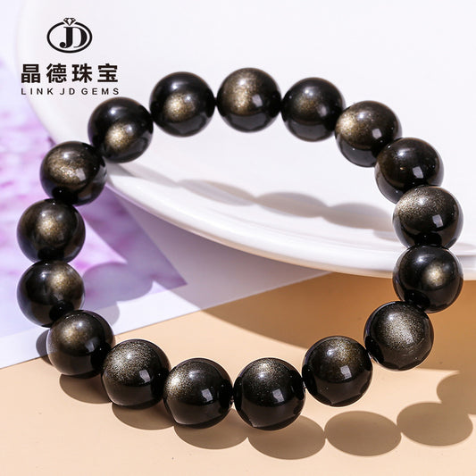 8A Natural Eyes Obsidian Bracelet