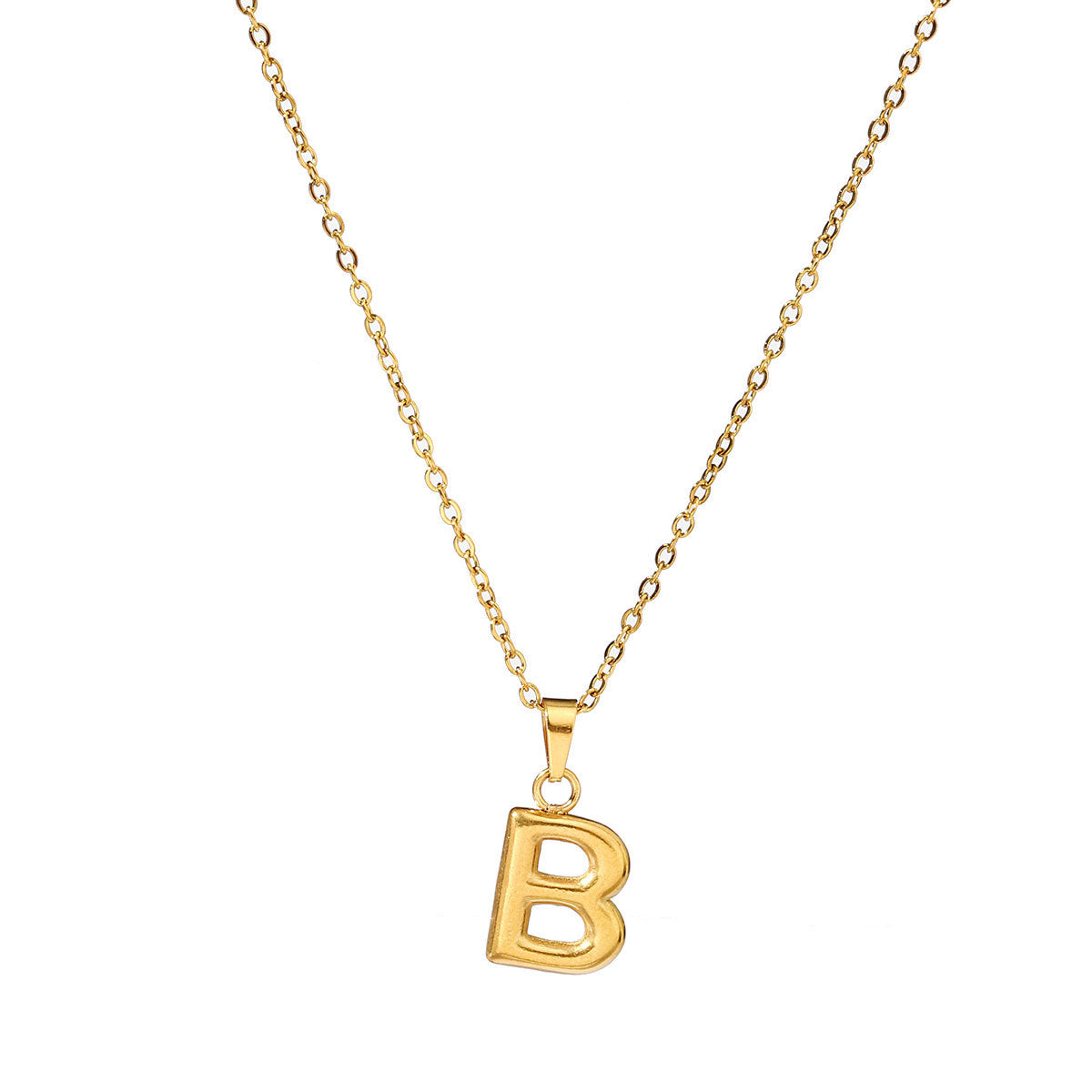 26 letter stainless steel necklace