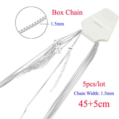 5 pcs/pack cross chain stainless steel DIY