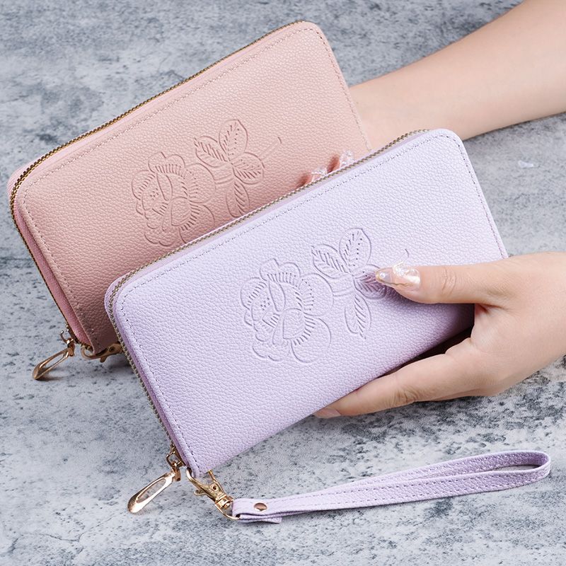 Long zipper multi-function wallet