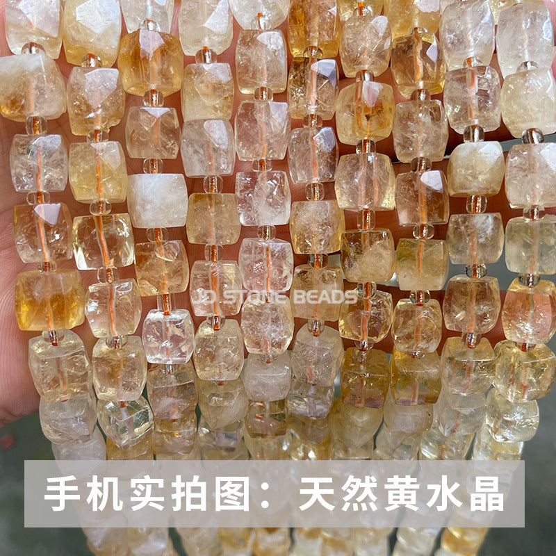 8/10Mm crystal cut square loose beads