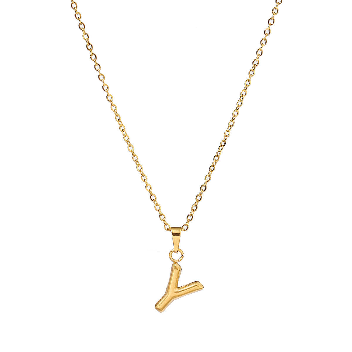 26 letter stainless steel necklace