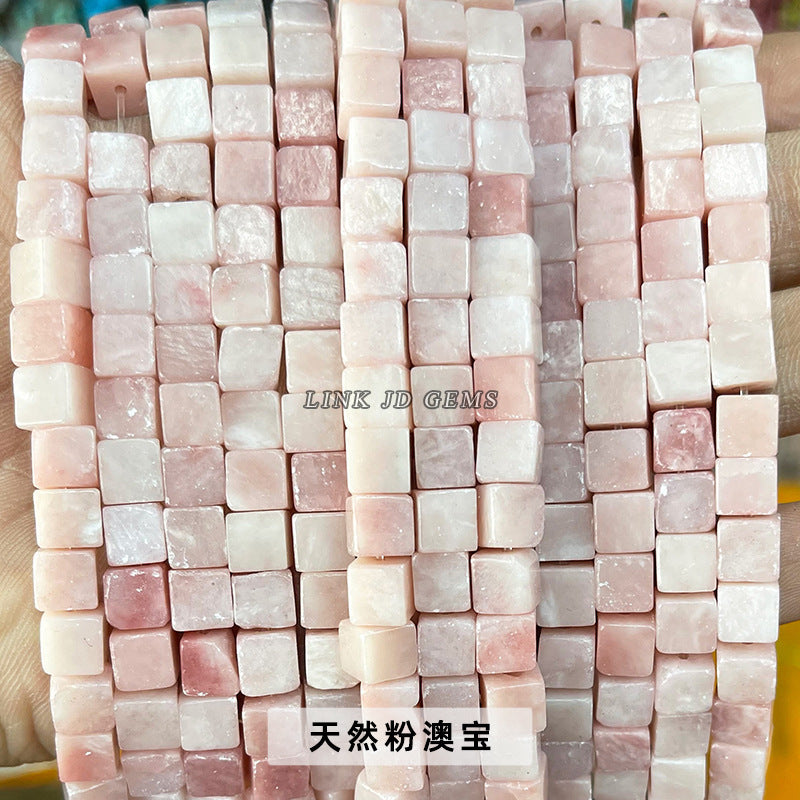 6Mm square loose bead crystal jade