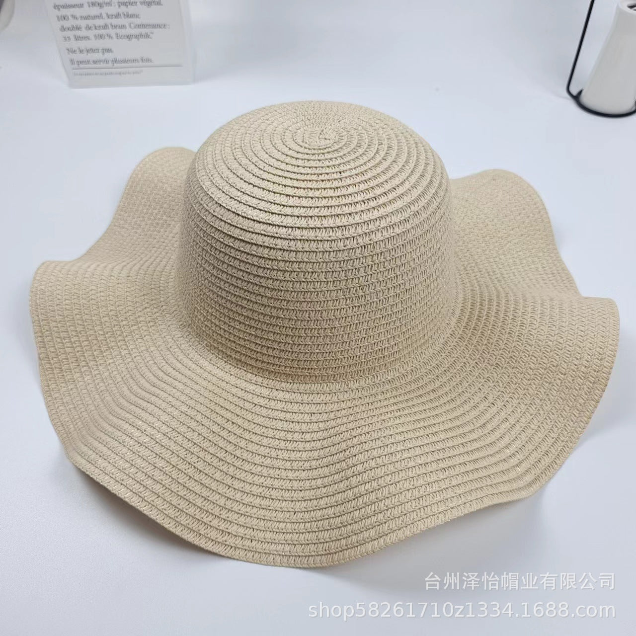 Wide Brim Straw Hat Women's Sun Protection Beach Hat Vacation Hat