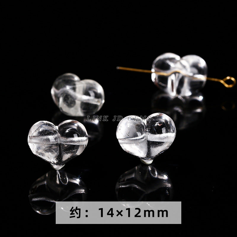 Natural white crystal jewelry accessories loose bead engraving