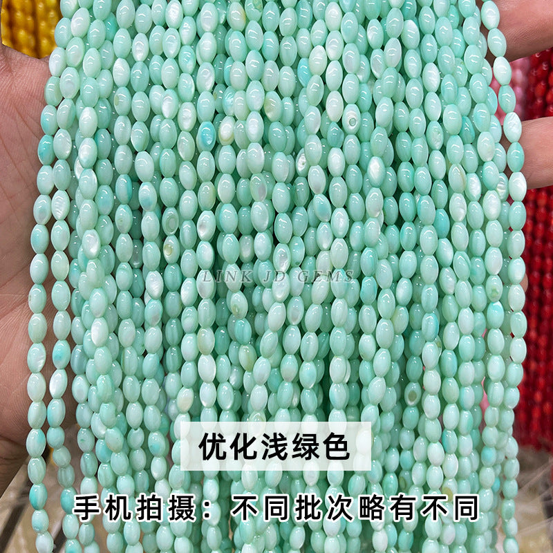 4 * 7Mm optimized multi-color natural shell rice beads loose beads