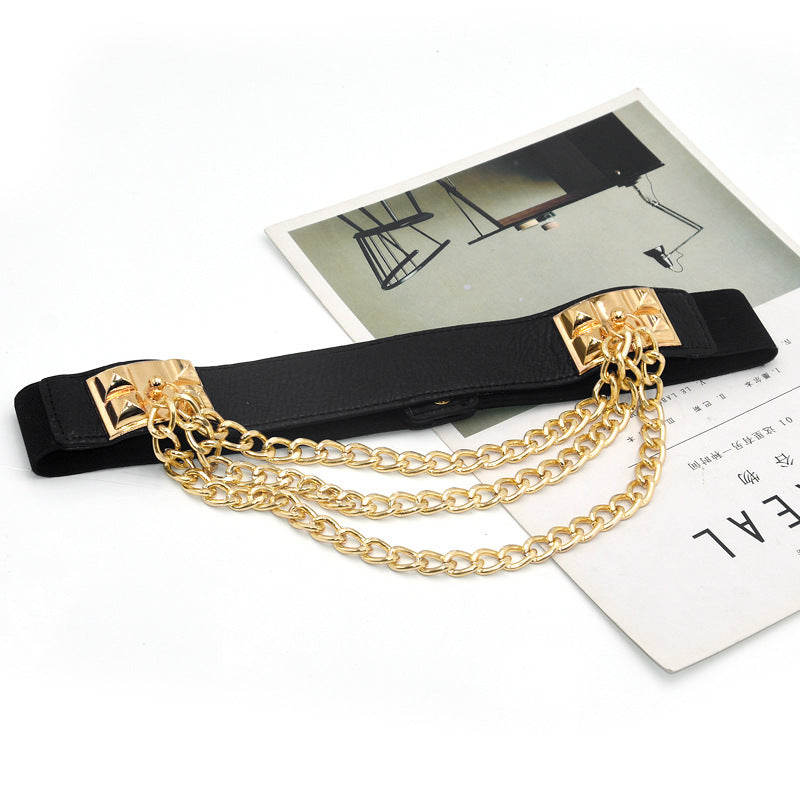 Wide waist seal metal waist chain