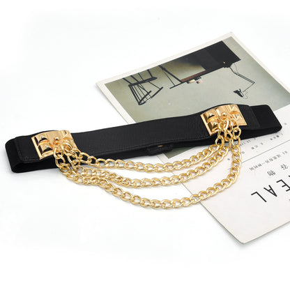 Wide waist seal metal waist chain