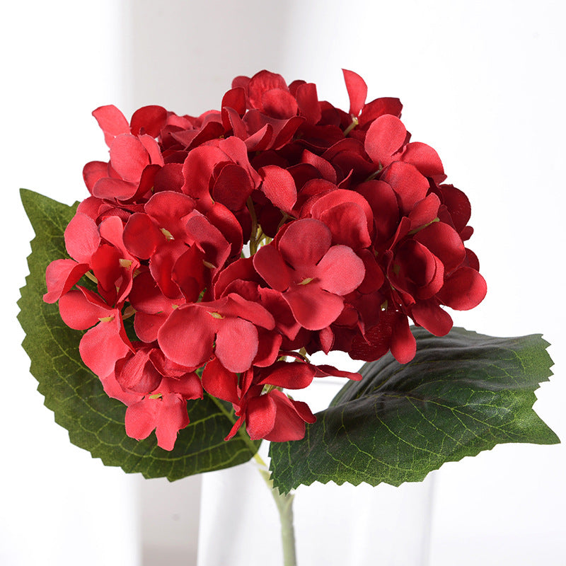 Artificial Hydrangea with Leaves Artificial Flowers Wholesale