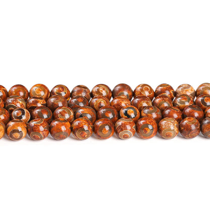 Tibetan retro three-eye dzi beads agate loose beads