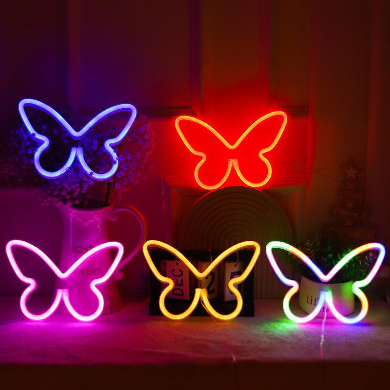 LED neon butterfly modeling light night light