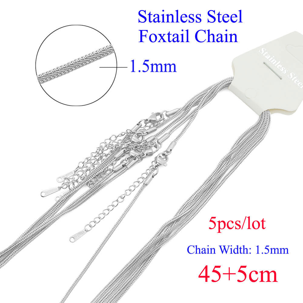 5 pcs/pack cross chain stainless steel DIY