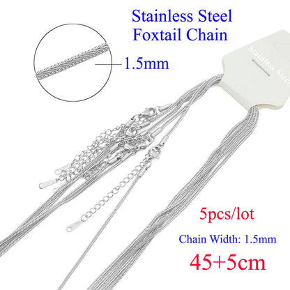 5 pcs/pack cross chain stainless steel DIY