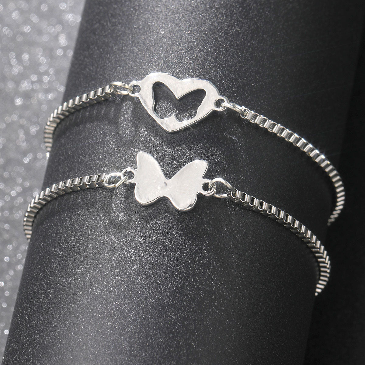 Stainless Steel Hollow Butterfly Bracelet