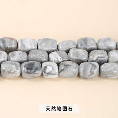 8 * 12Mm powder crystal agate rounded square loose beads