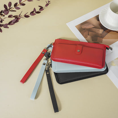 Portable buckle card bag clutch bag