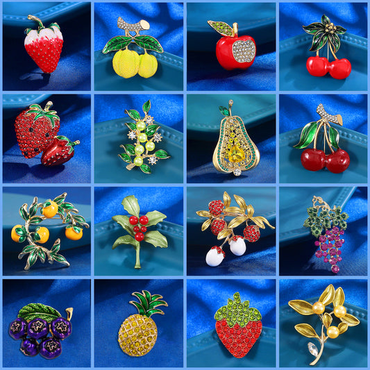 New Enamel Fruit Brooch