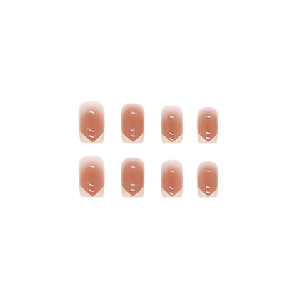 Blush Ombre Ice Pink Short Wearable Nails