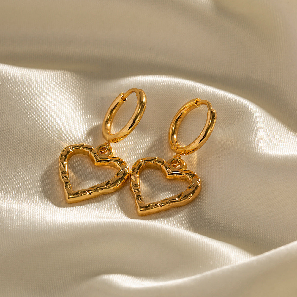 Hollow Heart Earrings