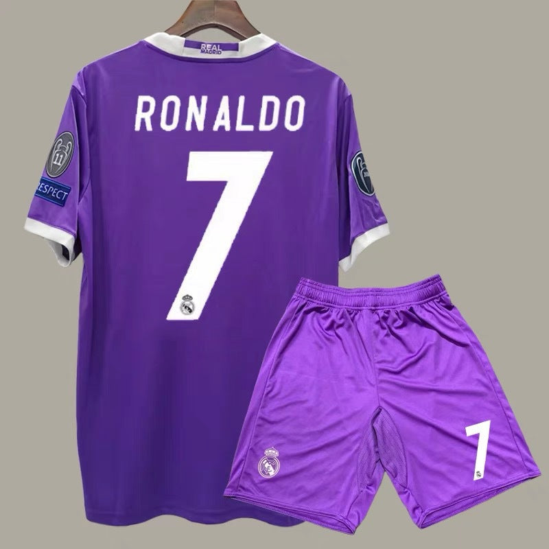 16-17 Real Purple Away Ronaldo Benzema Ramos Retro Jersey