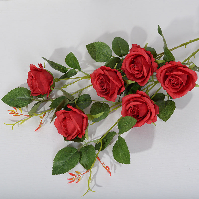 3 small Paris rose artificial flowers