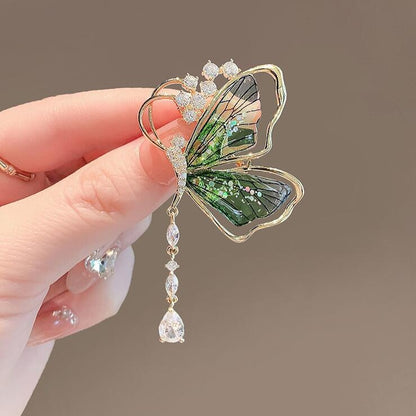 Translucent high-end butterfly brooch