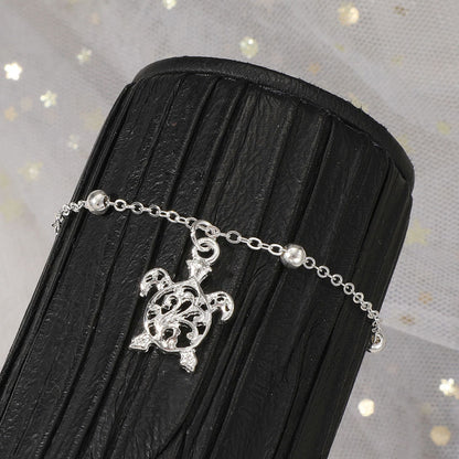 Turtle Silver Alloy Anklet