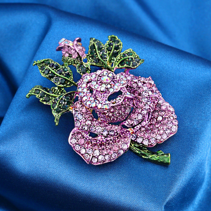 fashion Delicate Rose Flower Brooch