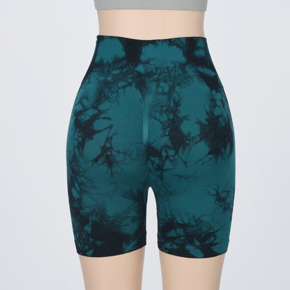 Seamless tie-dye sports leggings