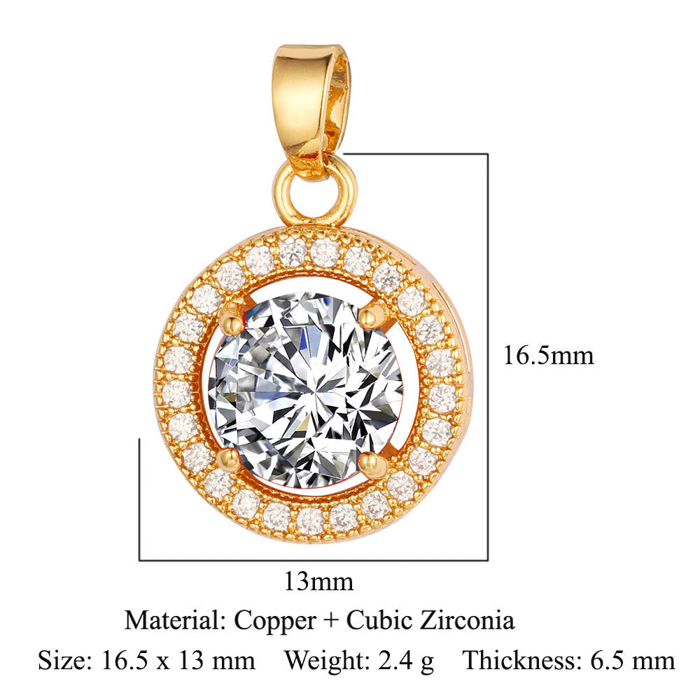 Heart-shaped wings square round zircon pendant.