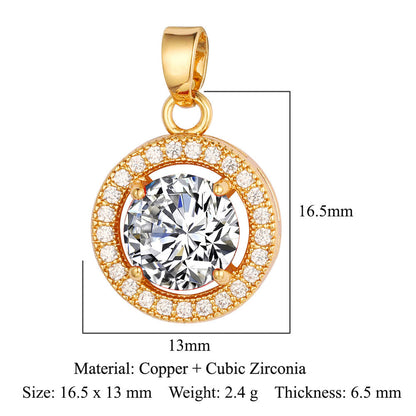 Heart-shaped wings square round zircon pendant.