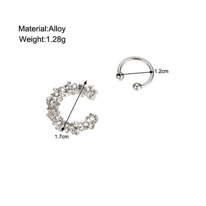 Non-pierced ear bone clip 2-piece set