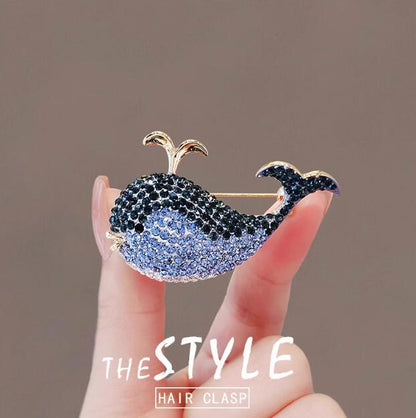 Cute Blue Whale Brooch