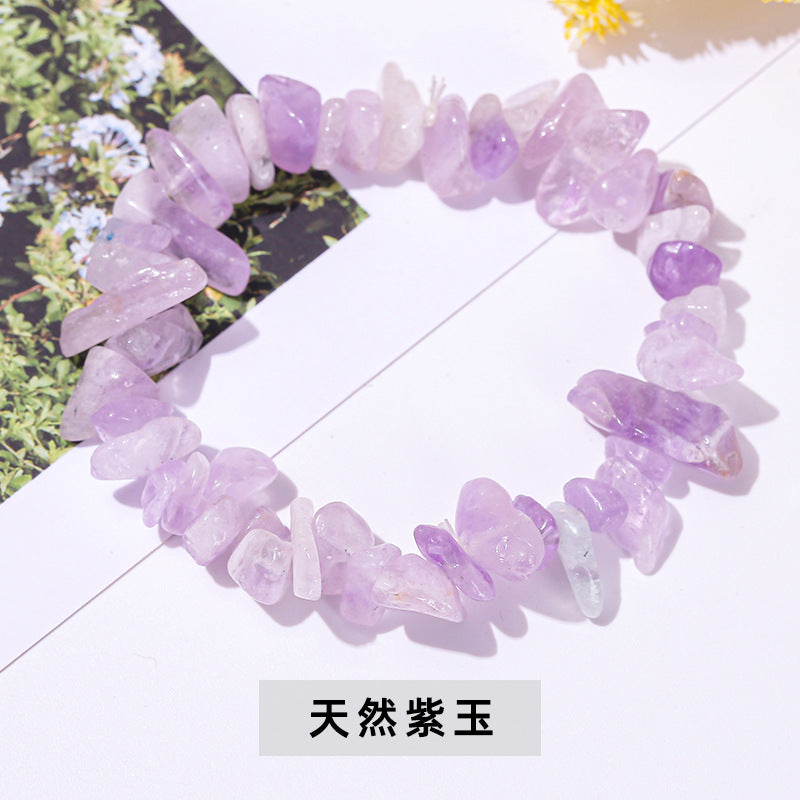 Colorful crystal gravel bracelet elastic