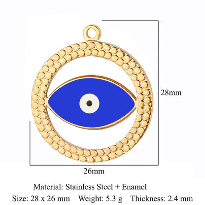 Round eye stainless steel pendant