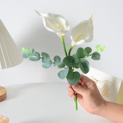 Simulation Calla Lily Eucalyptus Bouquet