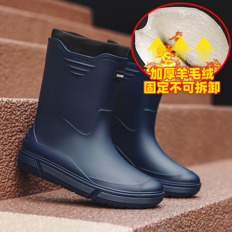 Fashion rain shoes men's warmth