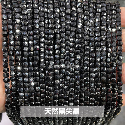 4Mm crystal agate square loose beads