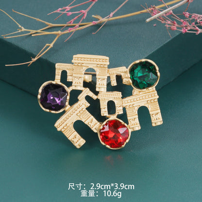 Medieval glazed bead brooch