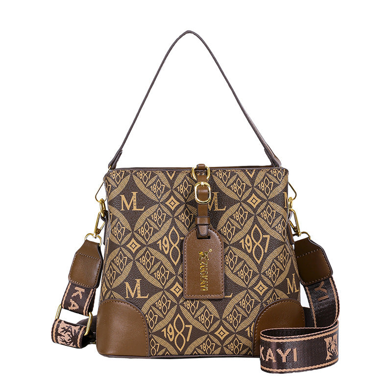 New Handbag Fashion Printed Bucket Bag